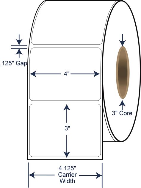 4 x 3 direct thermal all-temp adhesive non-rfid peel-off labels|Amazon.com: 4x3 Direct Thermal Labels.